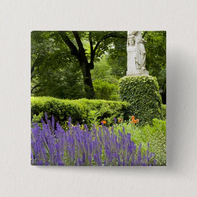Spain, Madrid. Royal Botanic Garden aka Real 2 Inch Square Button (Front)