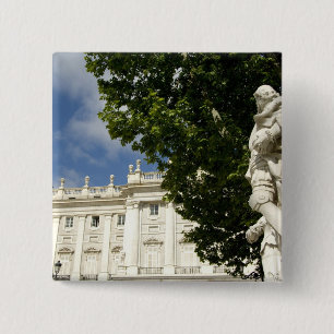 Spain, Madrid. Royal Palace. 2 Inch Square Button