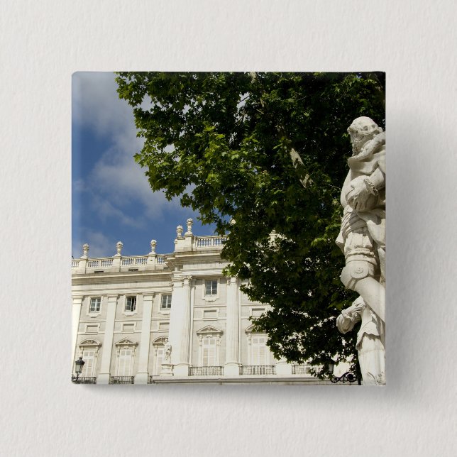 Spain, Madrid. Royal Palace. 2 Inch Square Button (Front)