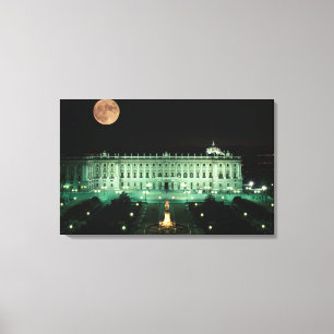 Spain, Madrid, Royal Palace and Plaza de Canvas Print