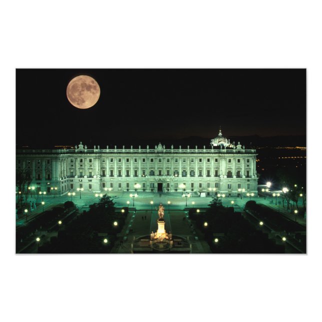 Spain, Madrid, Royal Palace and Plaza de Photo Print (Front)