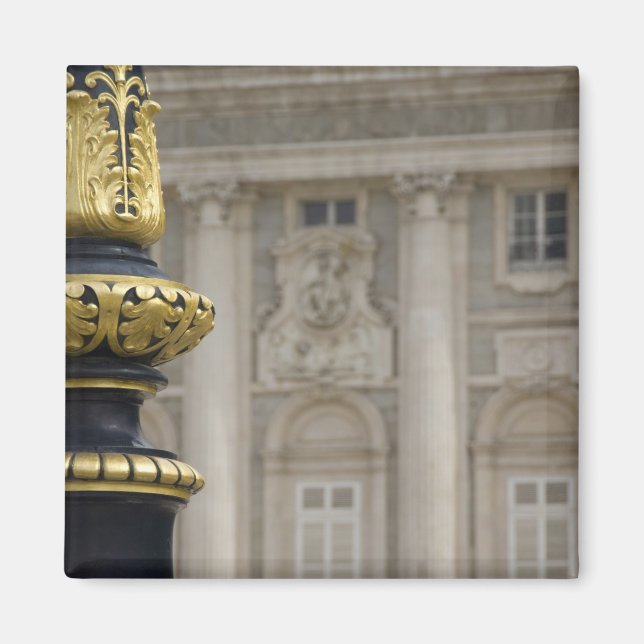 Spain, Madrid. Royal Palace, ornate gilded lamp Magnet (Front)