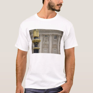 Spain, Madrid. Royal Palace, ornate gilded lamp T-Shirt