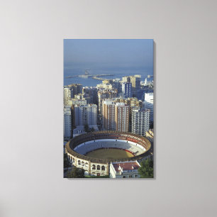 Spain, Malaga, Andalucia View of Plaza de Toros Canvas Print