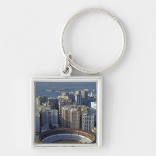Spain, Malaga, Andalucia View of Plaza de Toros Keychain