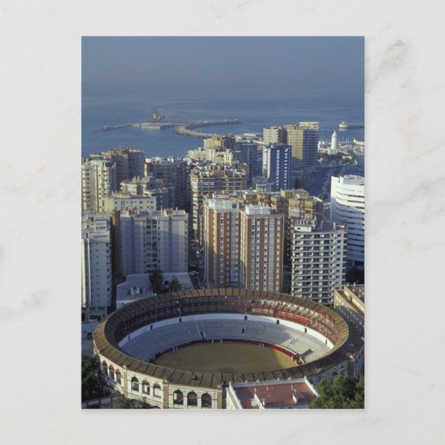 Spain, Malaga, Andalucia View of Plaza de Toros Postcard (Front)