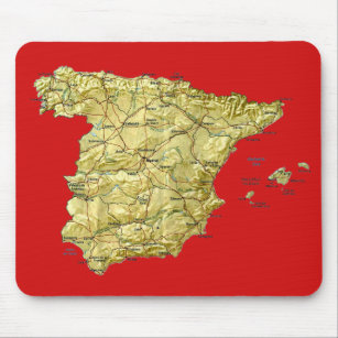 Spain Map Mousepad