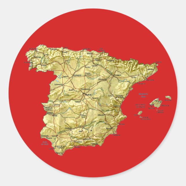 Spain Map Sticker (Front)