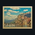Spain Miravet Postcard Vintage Travel<br><div class="desc">Spain design in Vintage Travel style featuring the charming town of Miravet,  nestled in the mountain.</div>