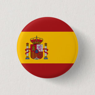 Spain National Flag 1 Inch Round Button