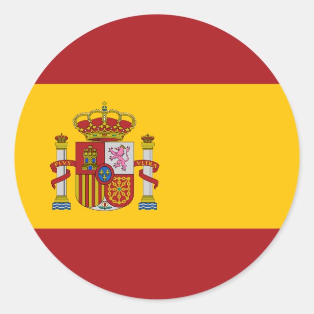 Spain National Flag Sticker (Front)