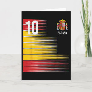 Spain Number 10 Espana Spanish Soccer Men Women Ki Card