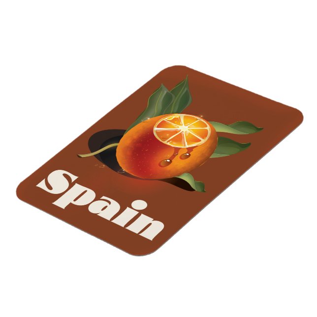 Spain orange travel poster magnet (Left Side)