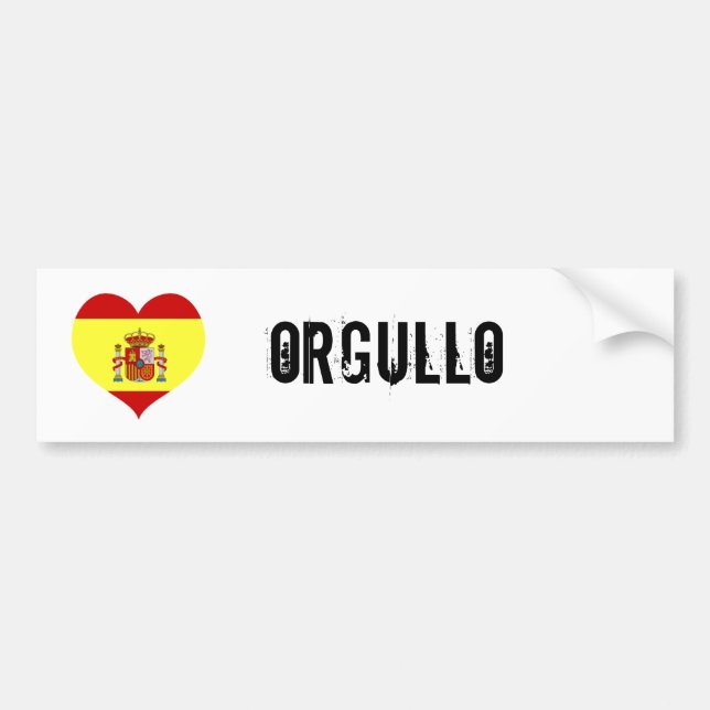 Spain orgullo bumper sticker (Front)