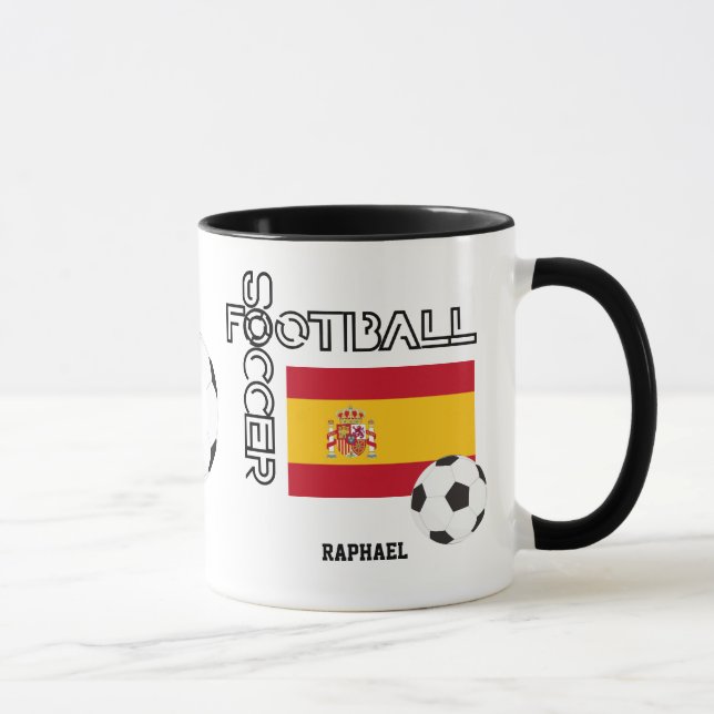 SPAIN Personalized Soccer Football  Mug (Right)