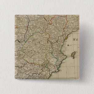 Spain, Portugal 2 Inch Square Button