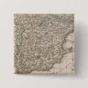 Spain, Portugal 4 2 Inch Square Button