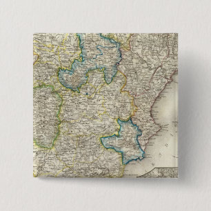 Spain, Portugal 5 2 Inch Square Button