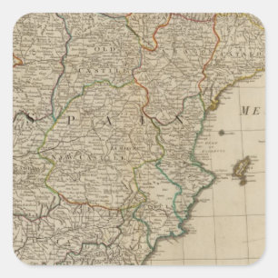 Spain, Portugal Square Sticker