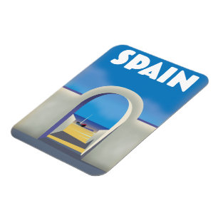 Spain Retro Vacation art Magnet