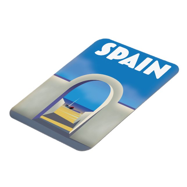 Spain Retro Vacation art Magnet (Left Side)