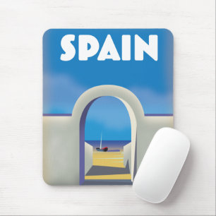 Spain Retro Vacation art Mouse Pad