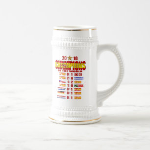 Spain Road to Victory 2010 World Champions art Beer Stein