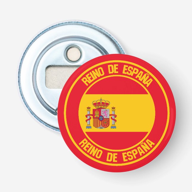 Spain Round Emblem Bottle Opener (Front)