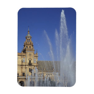 Spain, Sevilla, Andalucia Fountain and ornate Magnet
