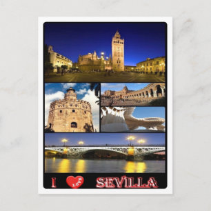 Spain - Sevilla - I Love - Postcard