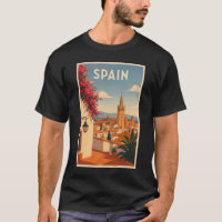 Spain Seville Illustration Travel Art Vintage
