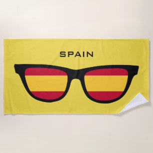 SPAIN Shades custom text beach towel