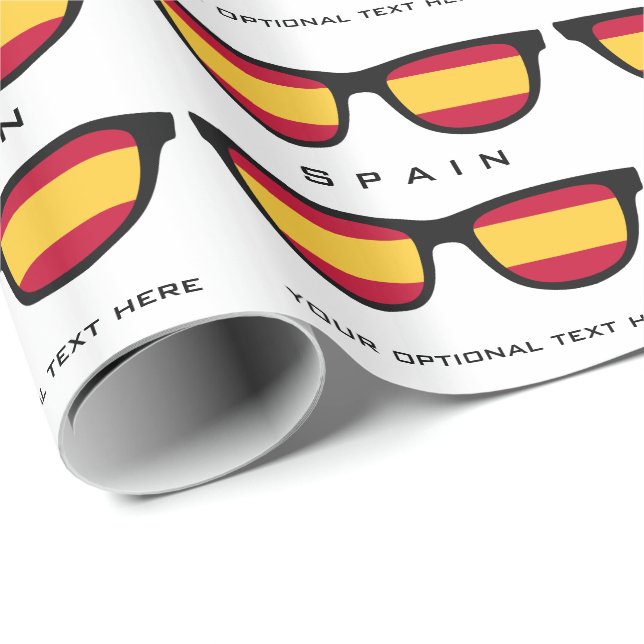 Spain Shades custom text & colour gift wrap (Roll Corner)