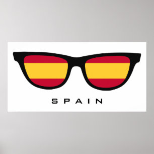 Spain Shades custom text & colour poster
