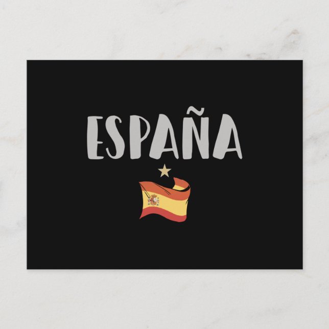 Spain Soccer Football Fan Shirt Flag Postcard (Front)