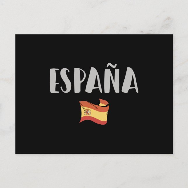 Spain Soccer Football Fan Shirt Flag Postcard (Front)