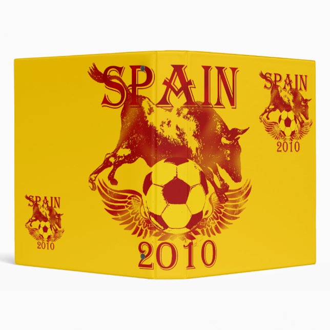 Spain Soccer futbol binder file 2010 gifts (Background)