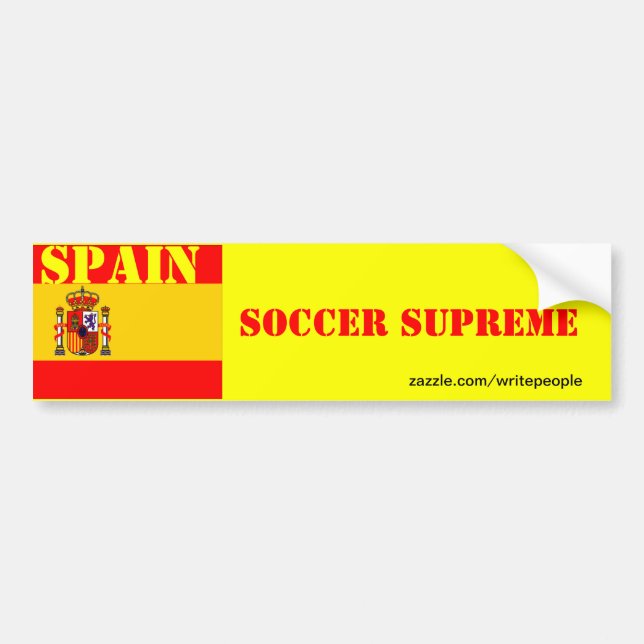Spain soccer supreme bumper sticker (Front)