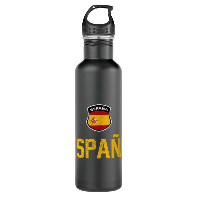 Spain Soccer Team España Fan Football Spanish Flag 710 Ml Water Bottle (Front)