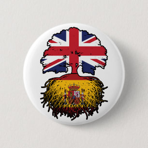 Spain Spanish British UK United Kingdom Britain 2 Inch Round Button
