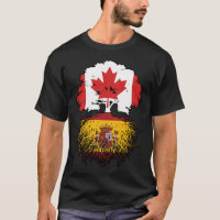 Spain Spanish Canadian Canada Tree Roots Flag