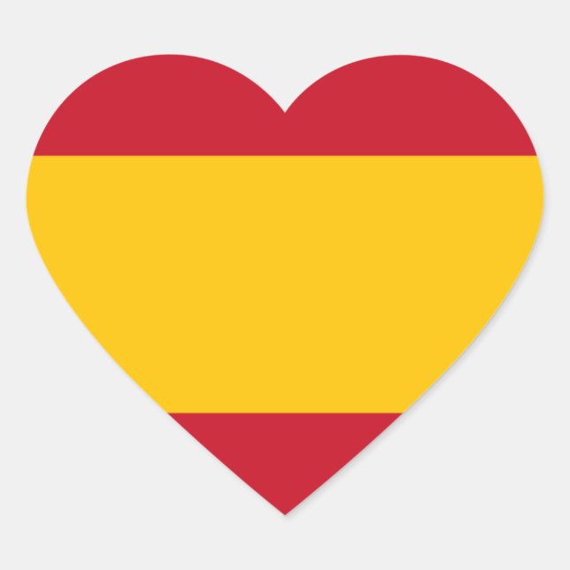 Spain/Spanish (Civil) Heart Flag Heart Sticker (Front)