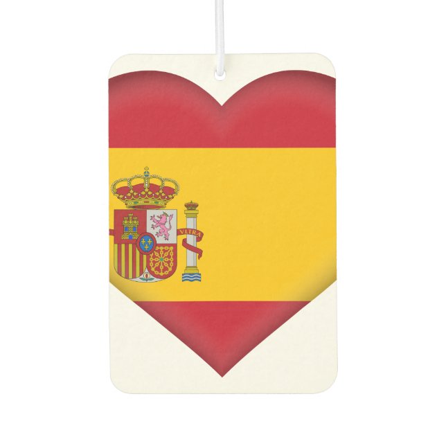 Spain (Spanish) Flag Air Freshener (Front)
