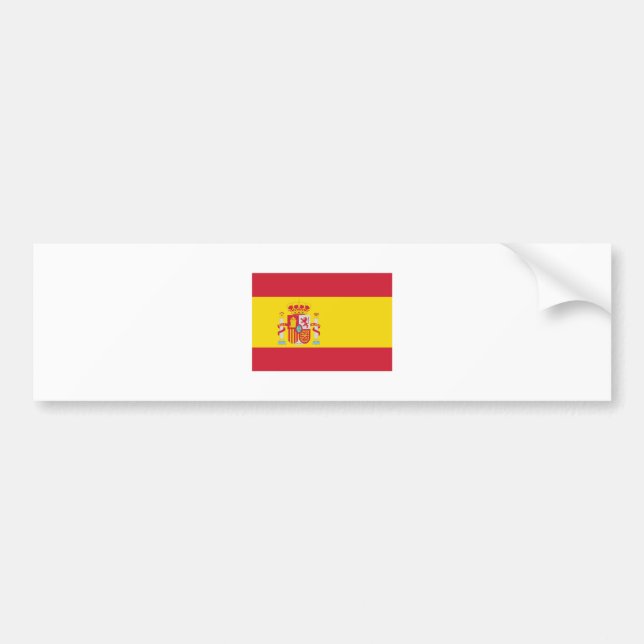 Spain / Spanish Flag Bumper Sticker (Front)