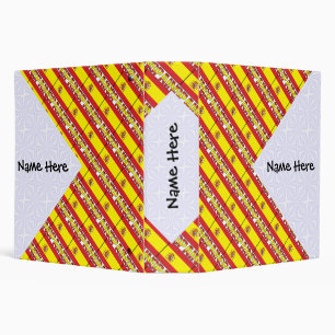 Spain Spanish Flag Tiled Black Personalized Binder