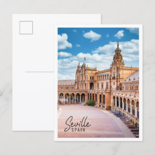 Spain Square in Seville Spain Postcard