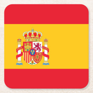 Spain Square Paper Coaster