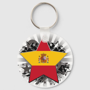 Spain Star Keychain