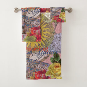Spain Sunshine Spanish Travel Art Bath Towel Set