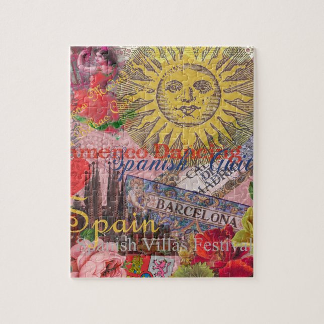 Spain Sunshine Spanish Travel Art Jigsaw Puzzle (Vertical)